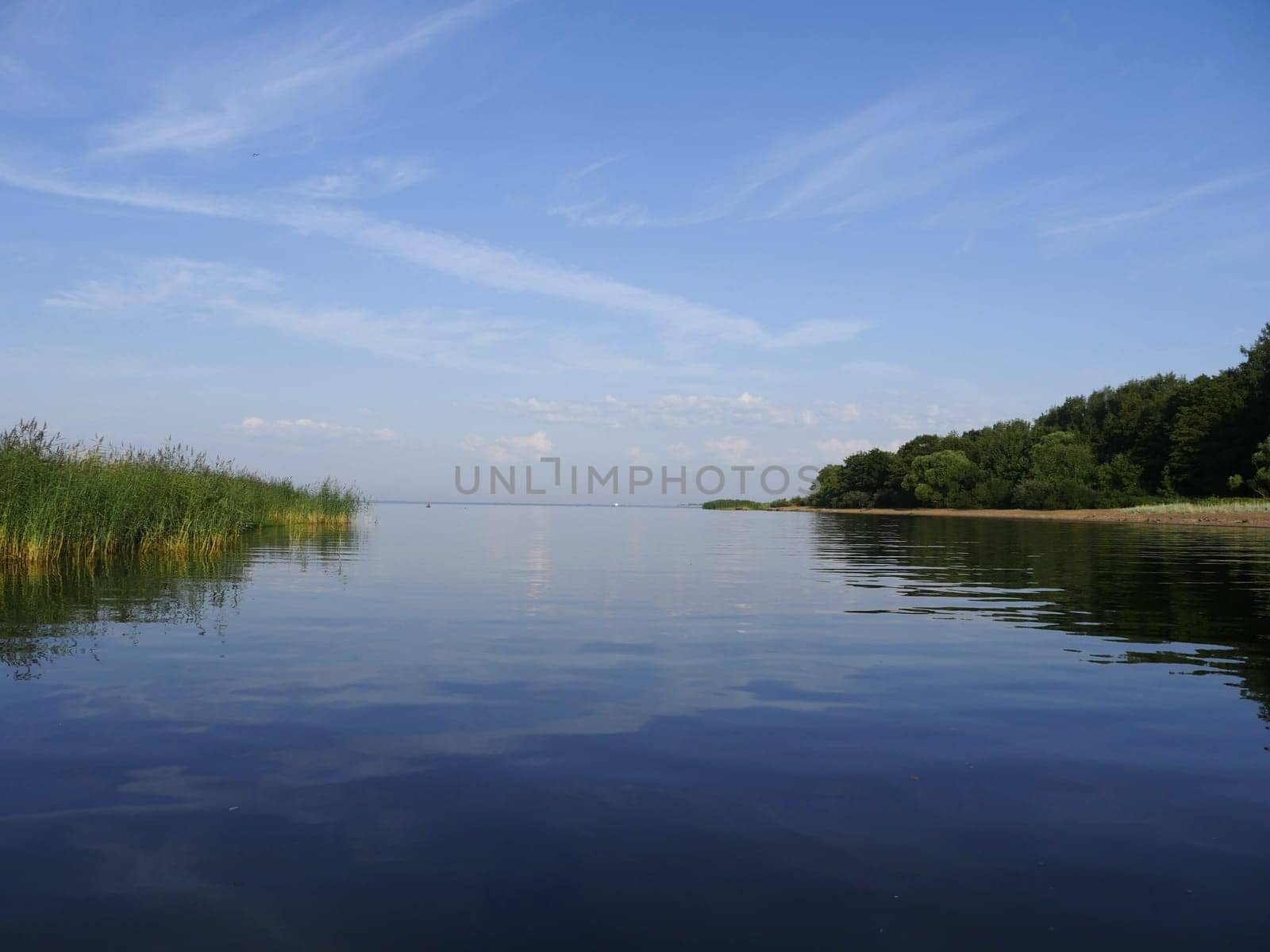 river view from the boat, beautiful landscape, morning fishing