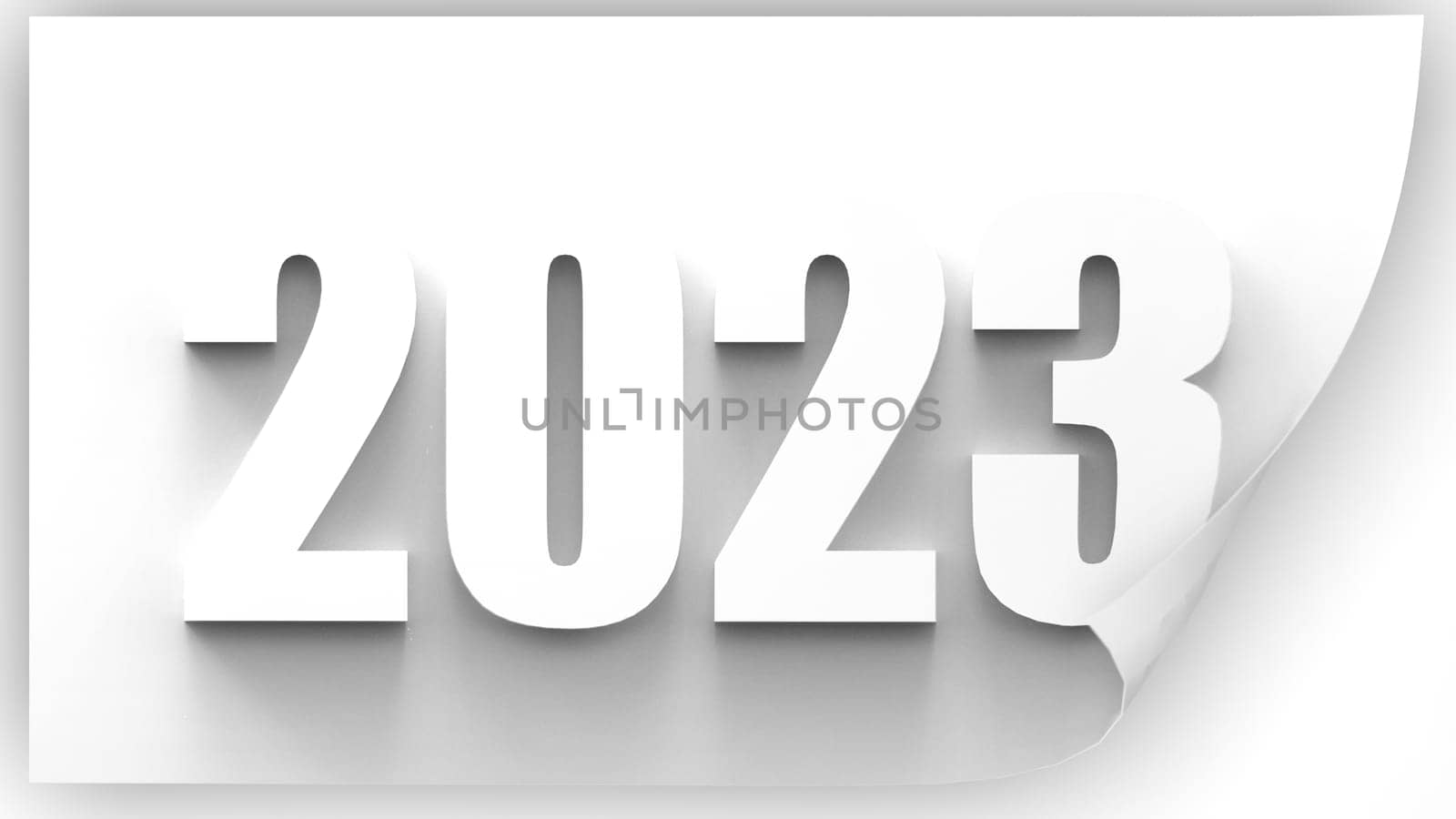 The 3d rendering of 2023 colorful decoration holiday with nice background