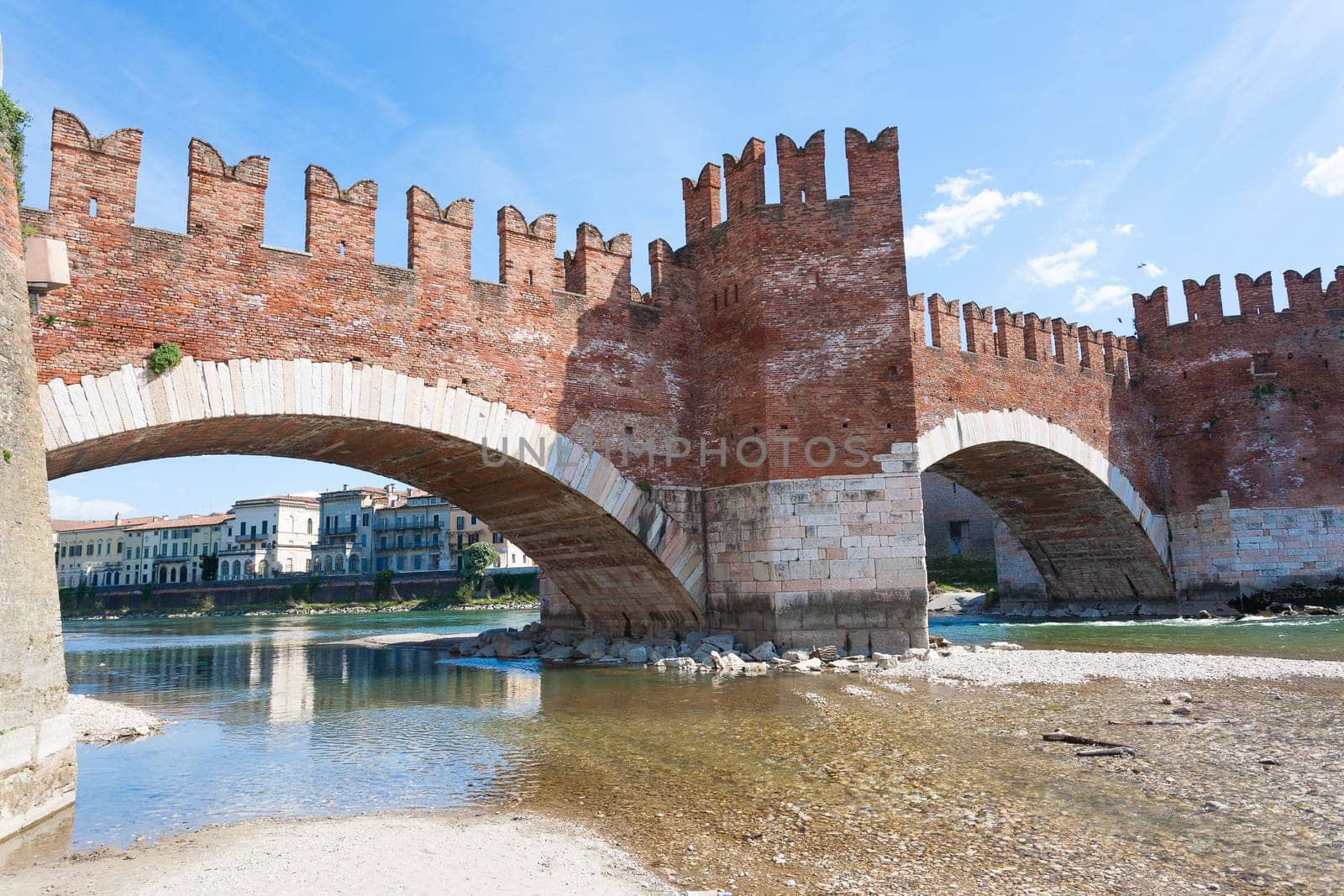 A view of Castel Vecchio Bridge, Verona, Italy