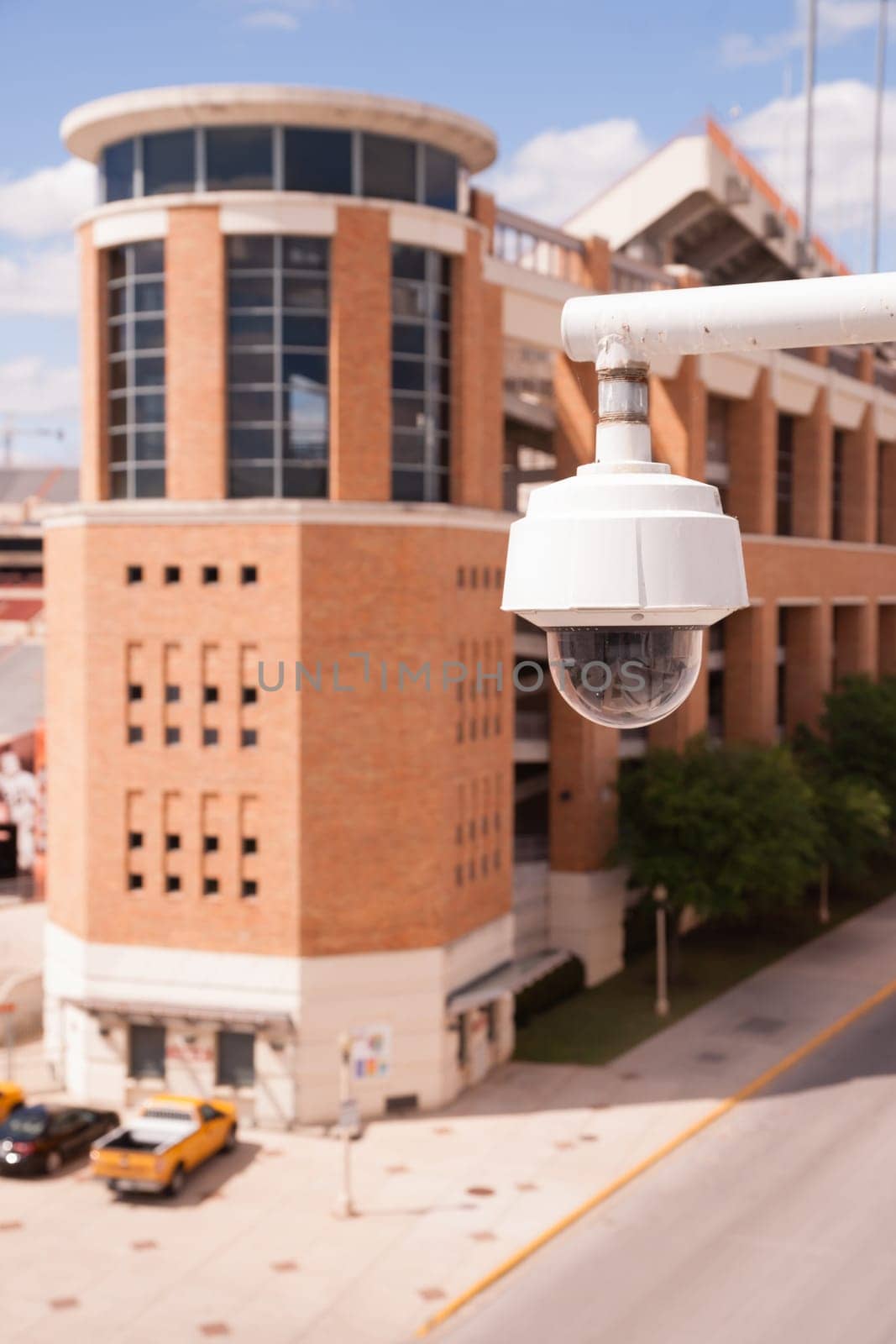 Security officers can keep an eye on things remotely from this camera