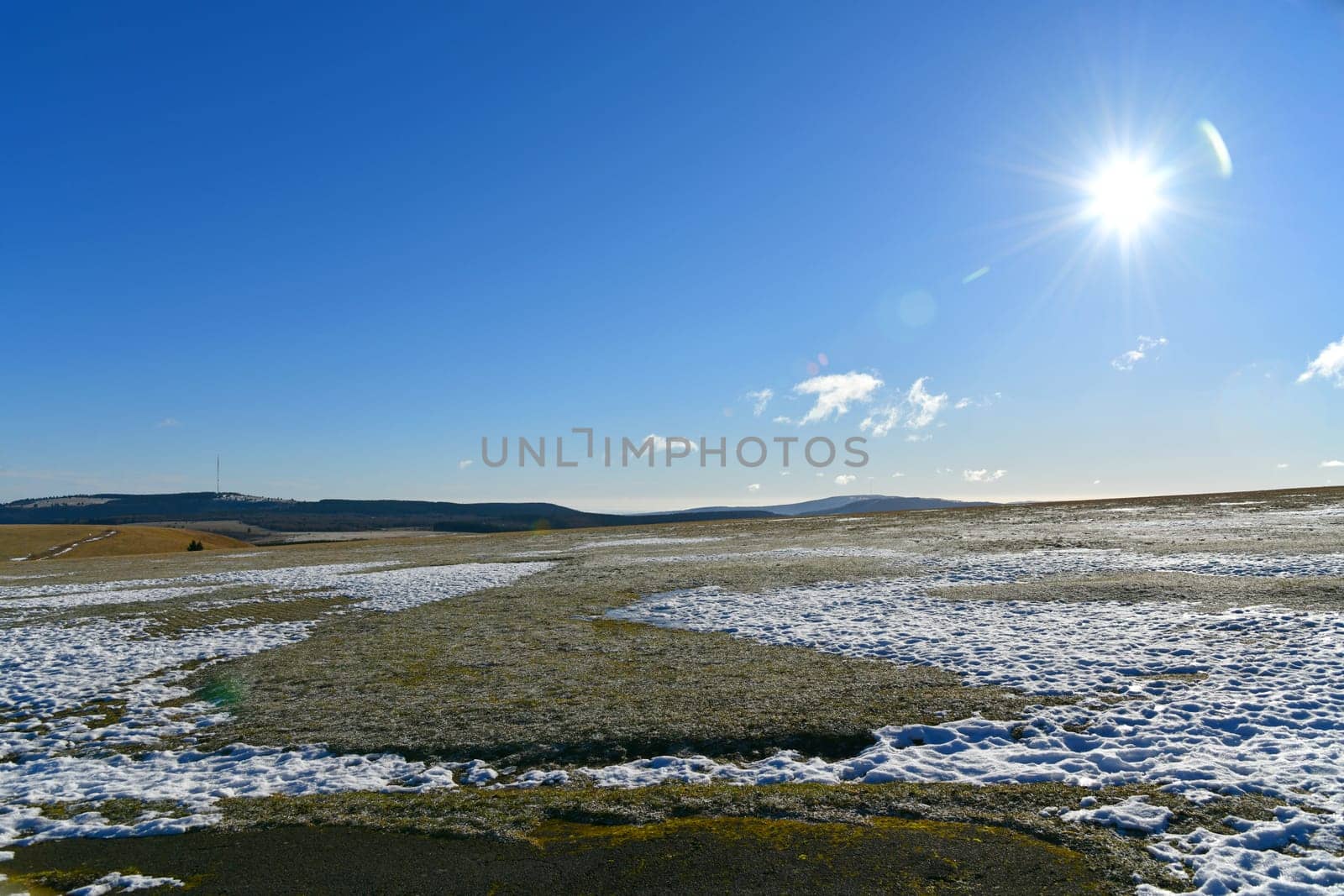 Beautiful windless winter day on the wasserkuppe