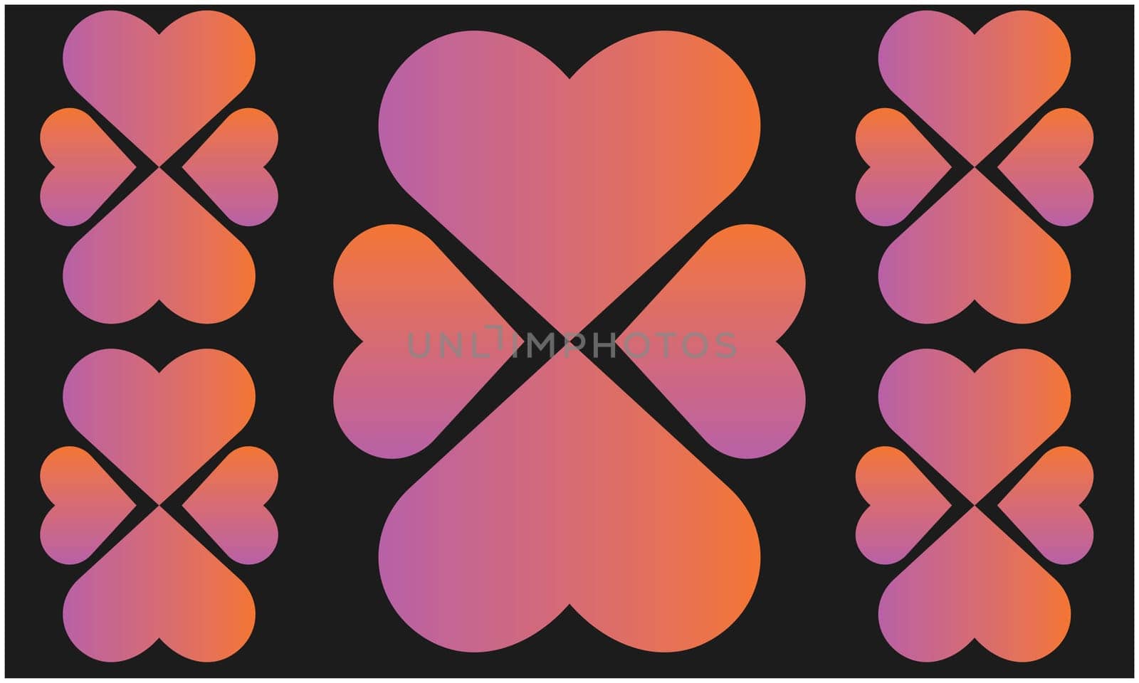 creative art of heart on abstract dark background