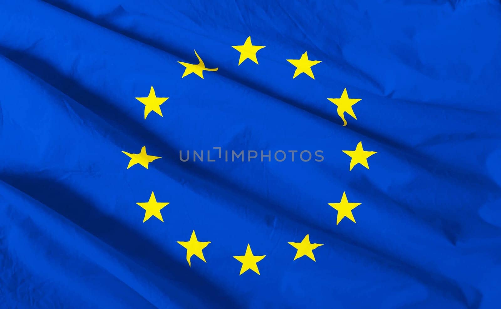 EU Flag blowing in the wind