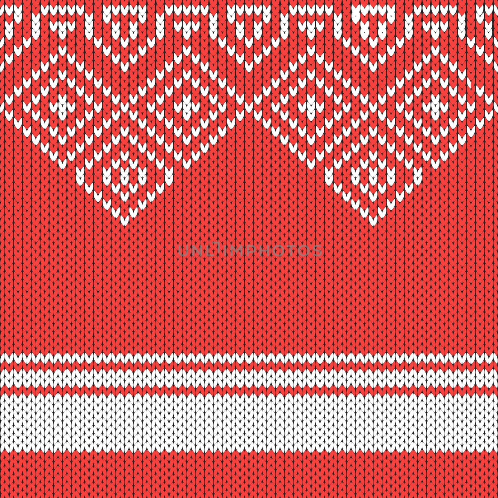 Christmas Knit Print. Scandinavian Red Knitted Border. Wool Pullover. Sweater Ugly Frame. Holiday Square Ornament. Festive Crochet.
