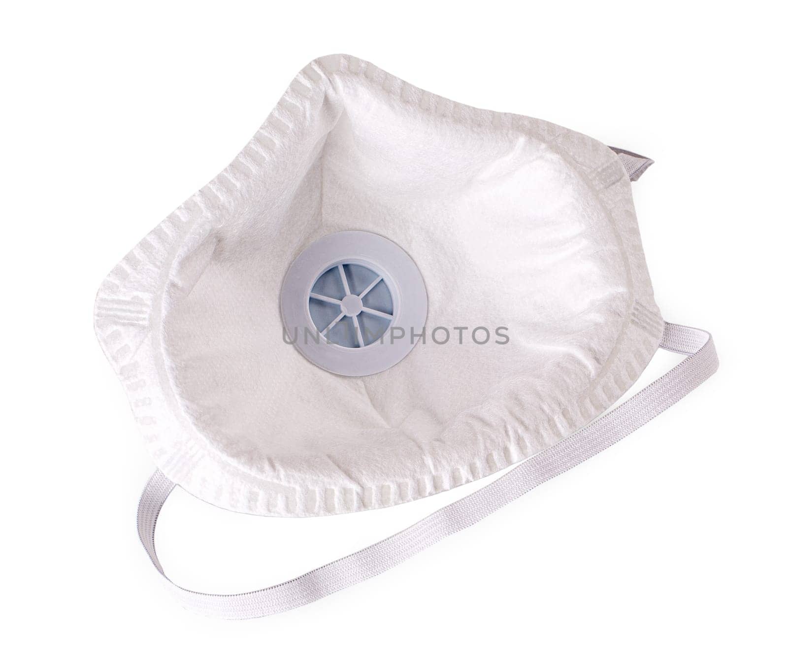 The close up of protective mask on isolated white background.