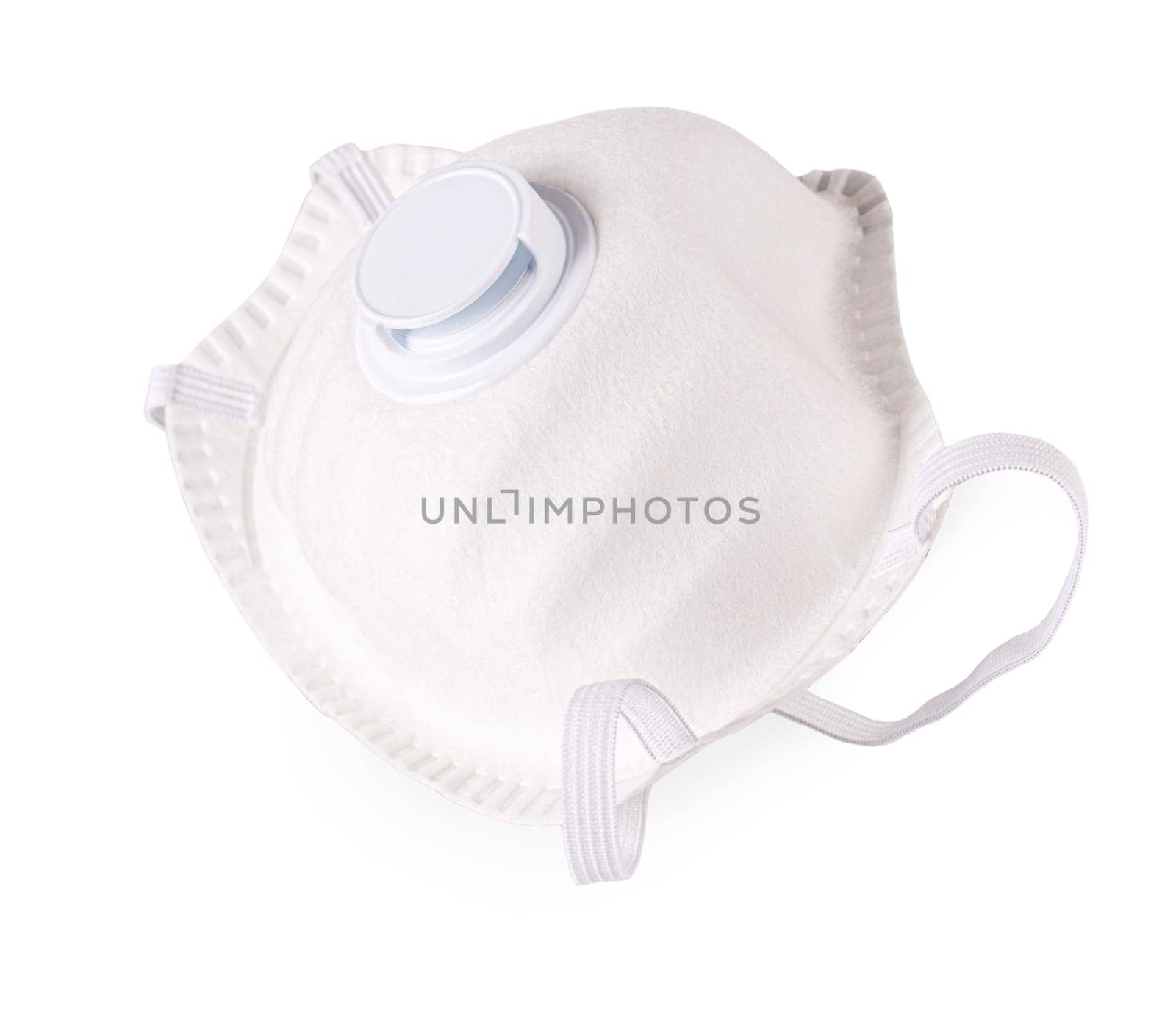 The close up of protective mask on isolated white background.