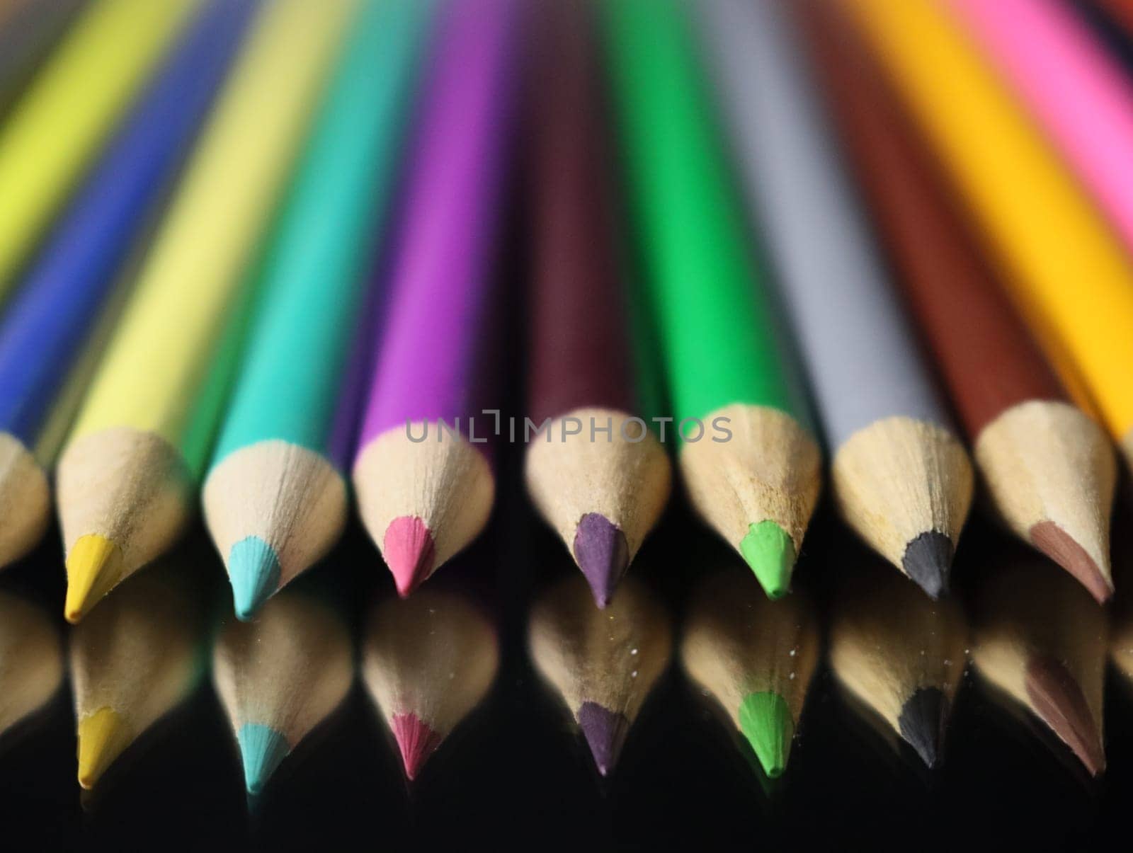 colored pencil blue green yellow many wood drawing