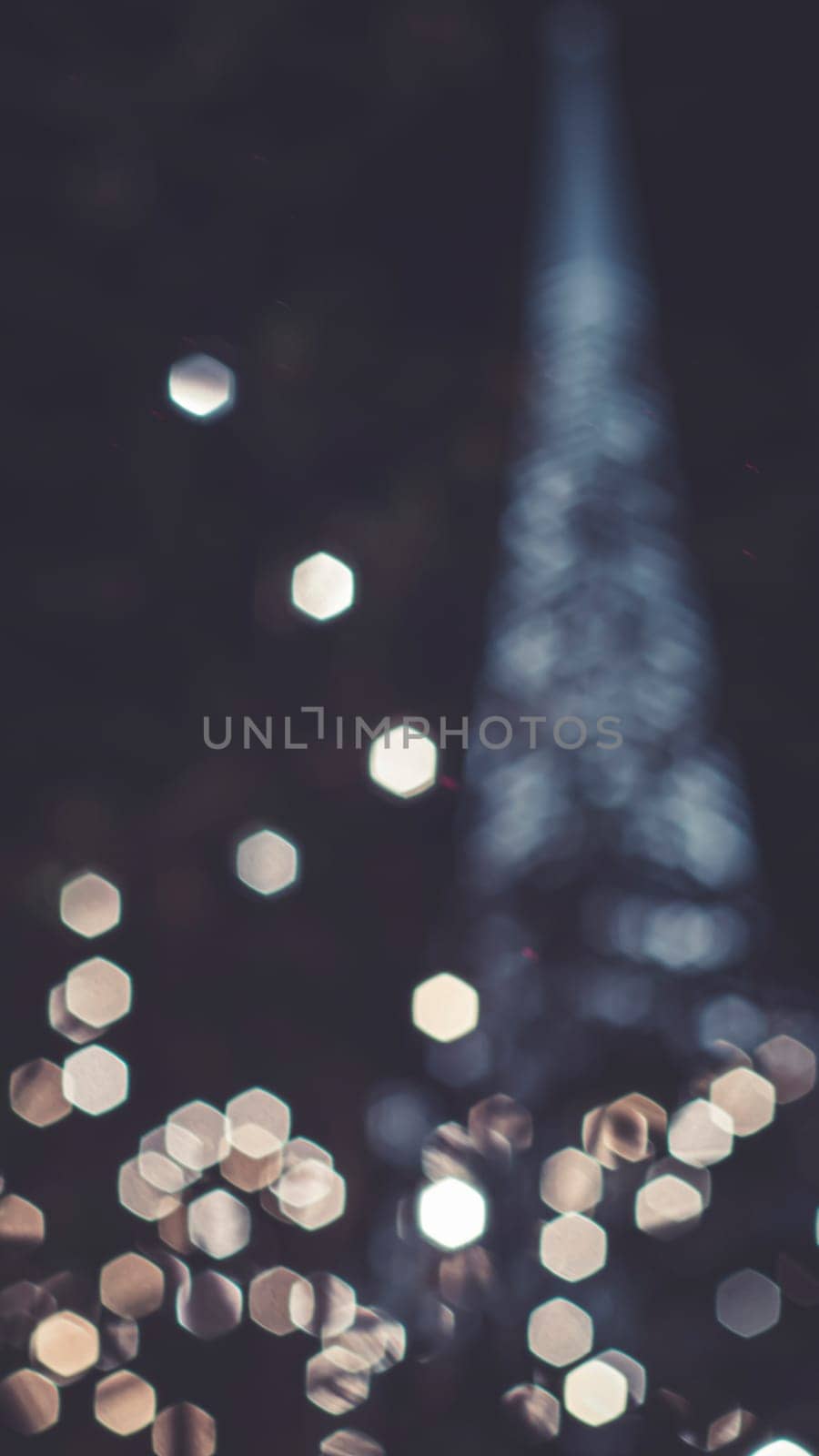 Blurred of Bokeh Pagoda for the light. Vintage tone.  Blur bokeh image of typical Thailand old town background pagoda scene blurred.