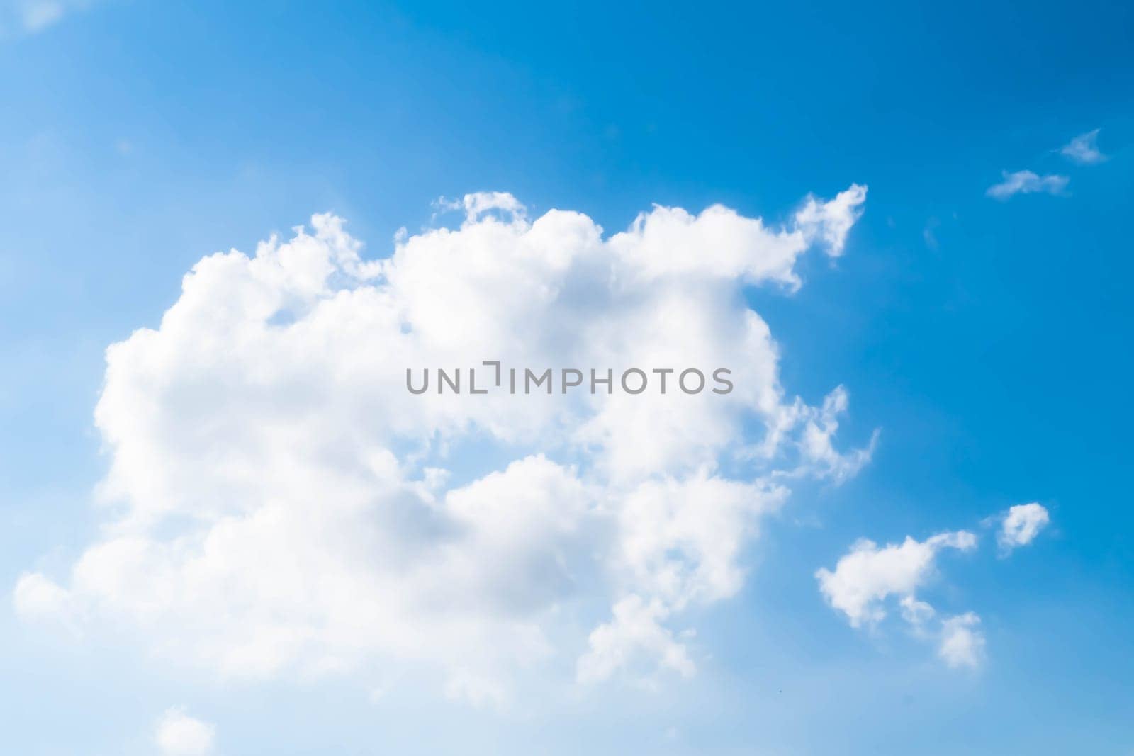 Beautiful white fluffys clouds sky background. Abstract season and weather environment.