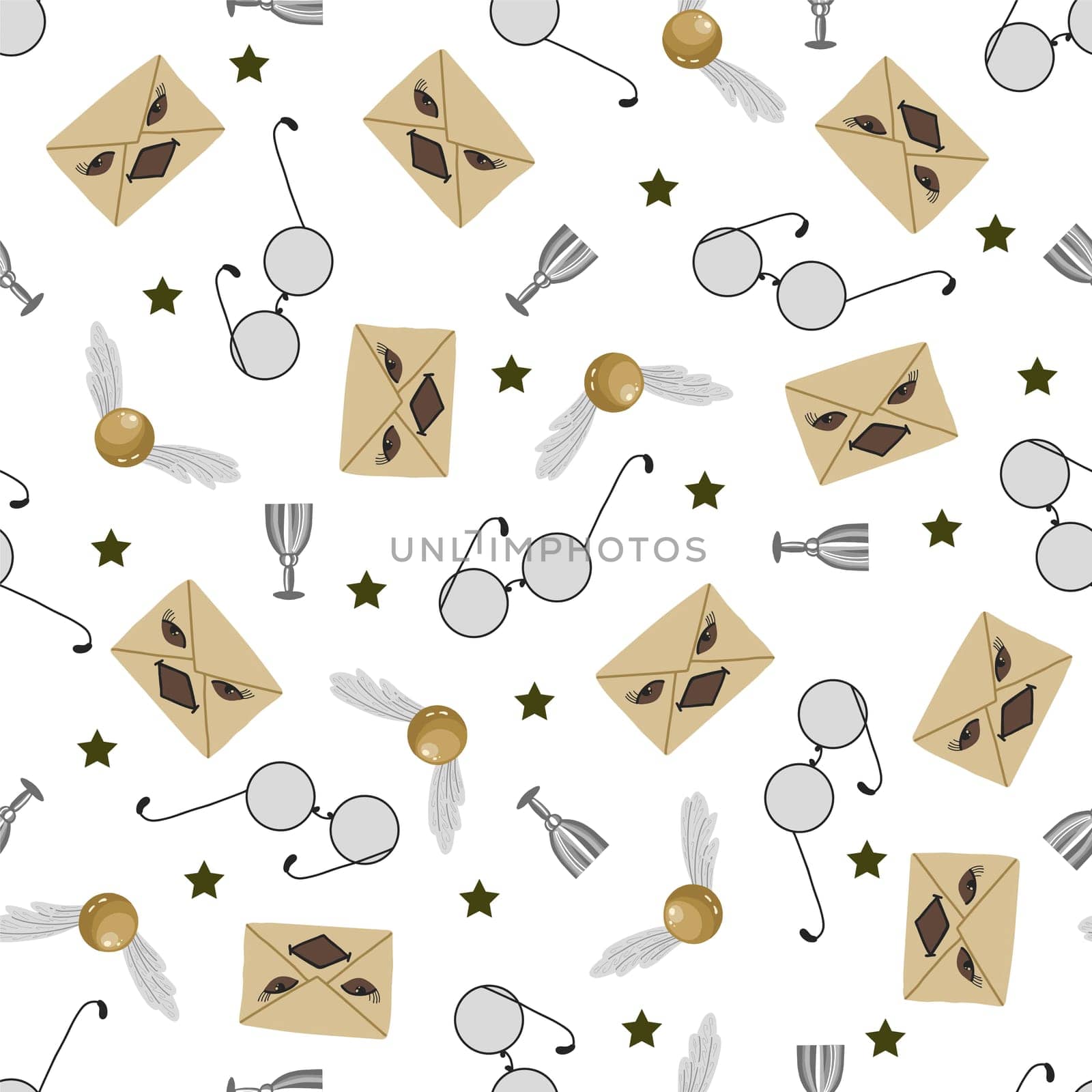 Hand drawn teenage pattern for concept design. Light background. Trendy backdrop creative background. Hand drawn.