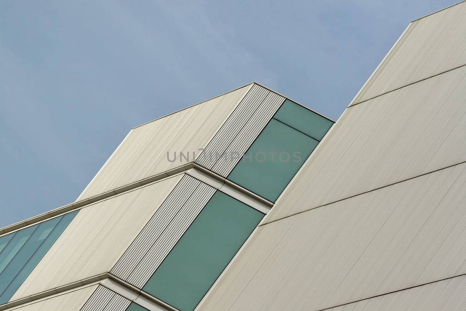 London, United Kingdom - November 12, 2006: Detail of metal and steel side wall on "More London Estates"" building designed by Foster and Partners. Example of modern architecture in UK capital."