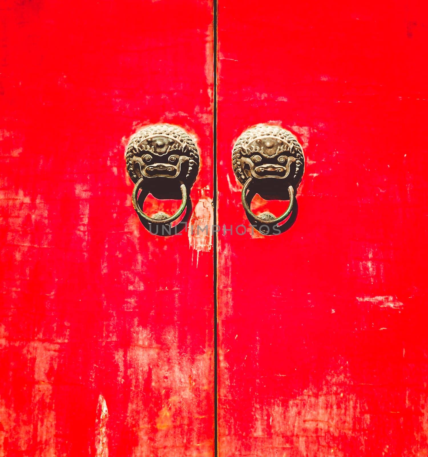 Chinese traditional Door Guardian Handle  door knob For Protection on red door