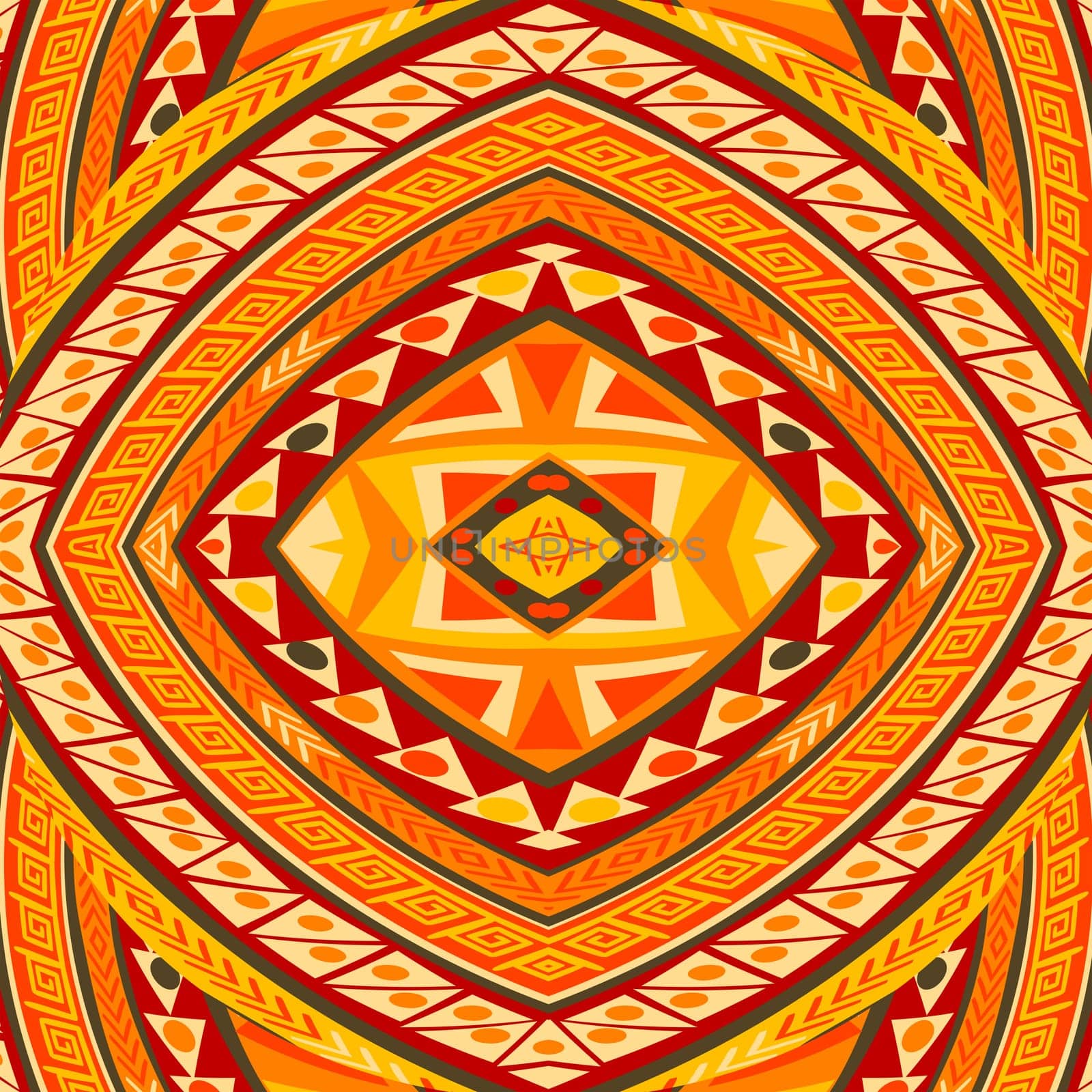 African pattern with ethnic symbols