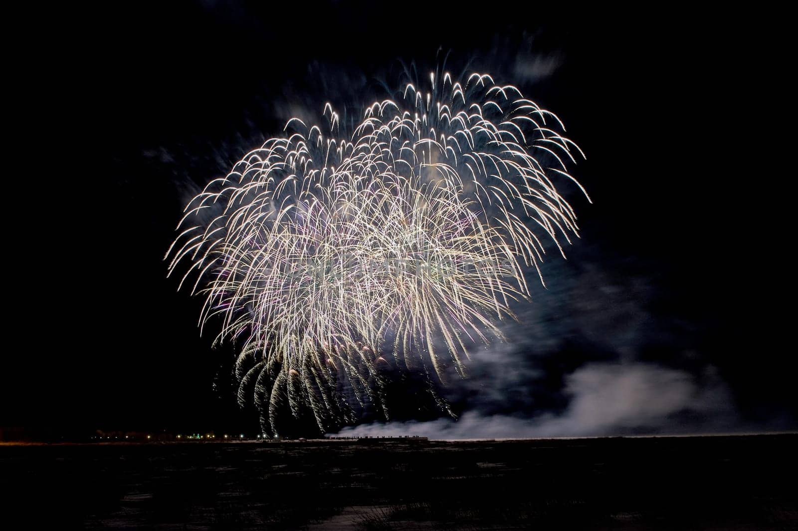 Salute in honor of the new year. High quality photo