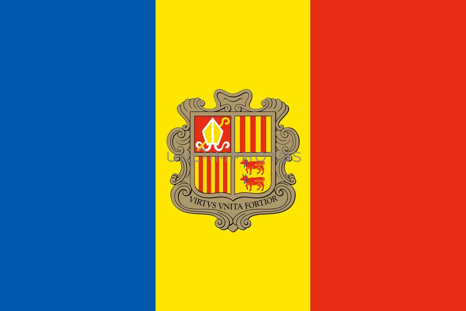 A flag of Andorra background illustration large file