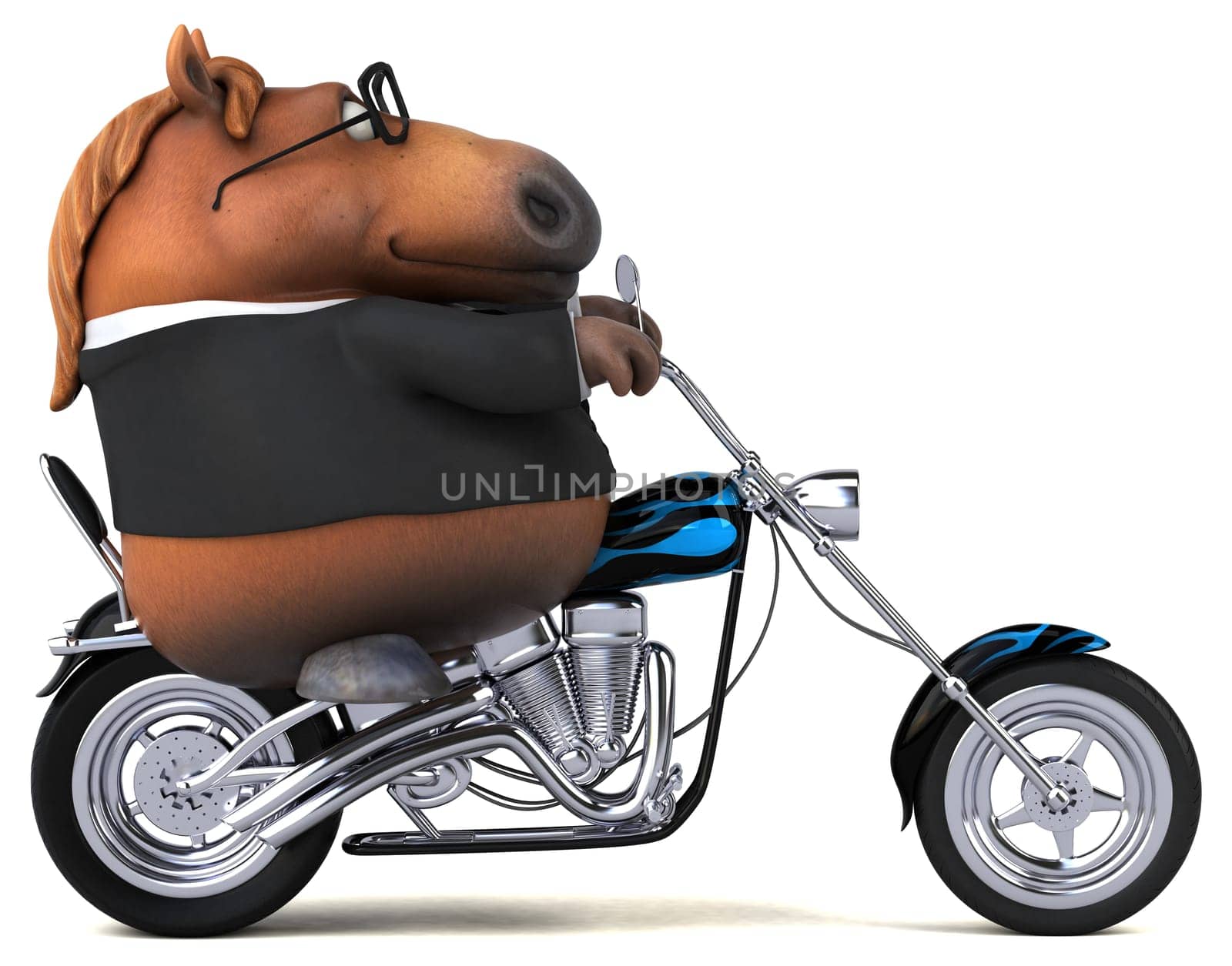 Fun horse - 3D Illustration