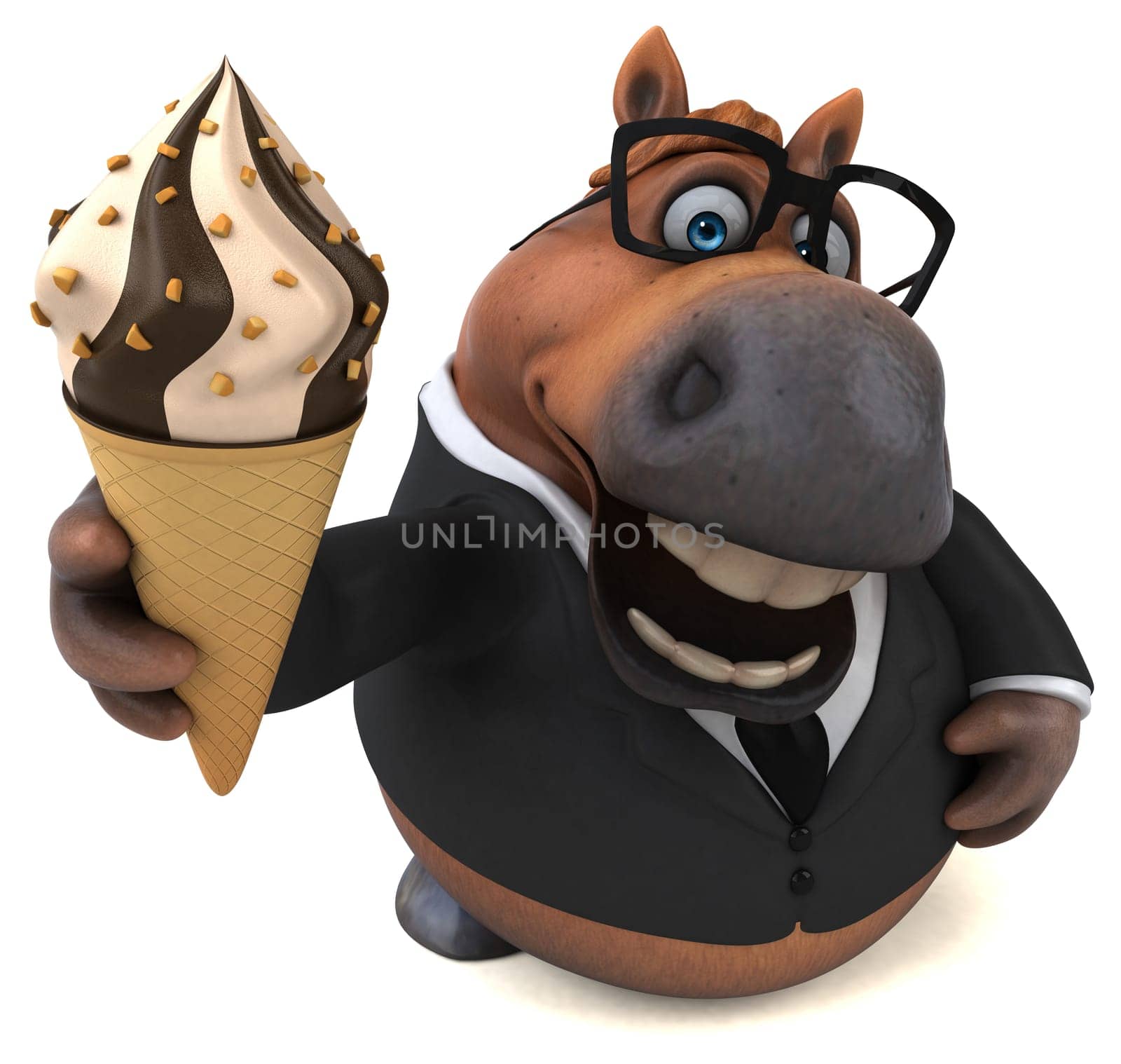 Fun horse - 3D Illustration