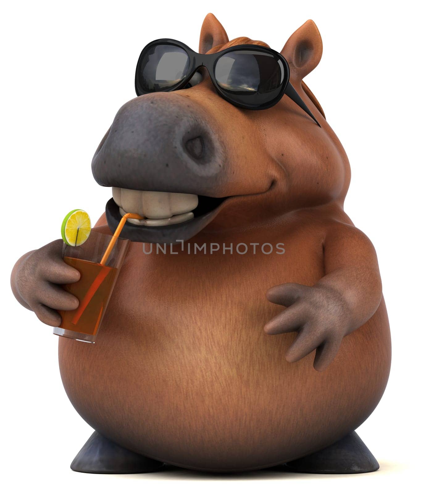 Fun horse - 3D Illustration
