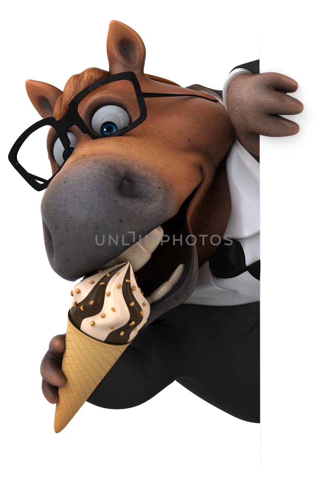 Fun horse - 3D Illustration