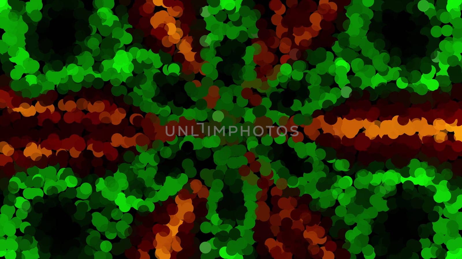 Round abstract tiles with 3d render ornate textures. Psychedelic depiction of blossoming flower in digital dynamic motion. Decorative ornament with elements of impressionism.