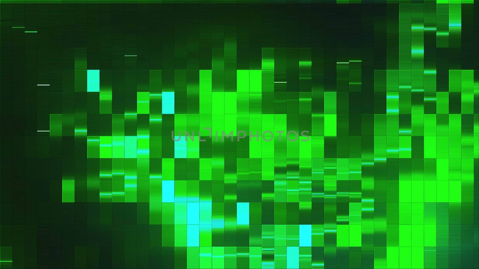 Geometric rectangles with 3d render with bright highlights and minimalistic mosaics. Futuristic digital wall in cyber style. Gradient decoration of synthwave disco and vaporwave web architecture.