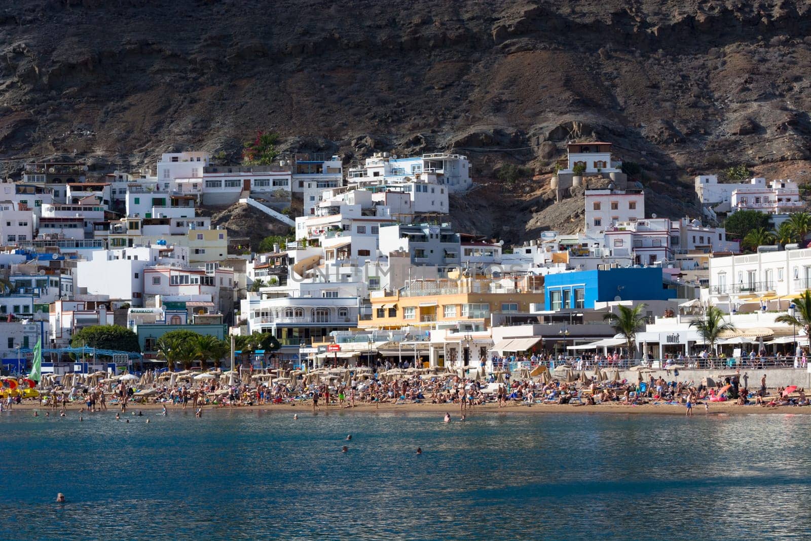 CRAN CANARIA, PUERTO DE MOGAN- NOVEMBER 15, 2019:.Puerto de Mogan town on the coast of Gran Canaria island, Spain