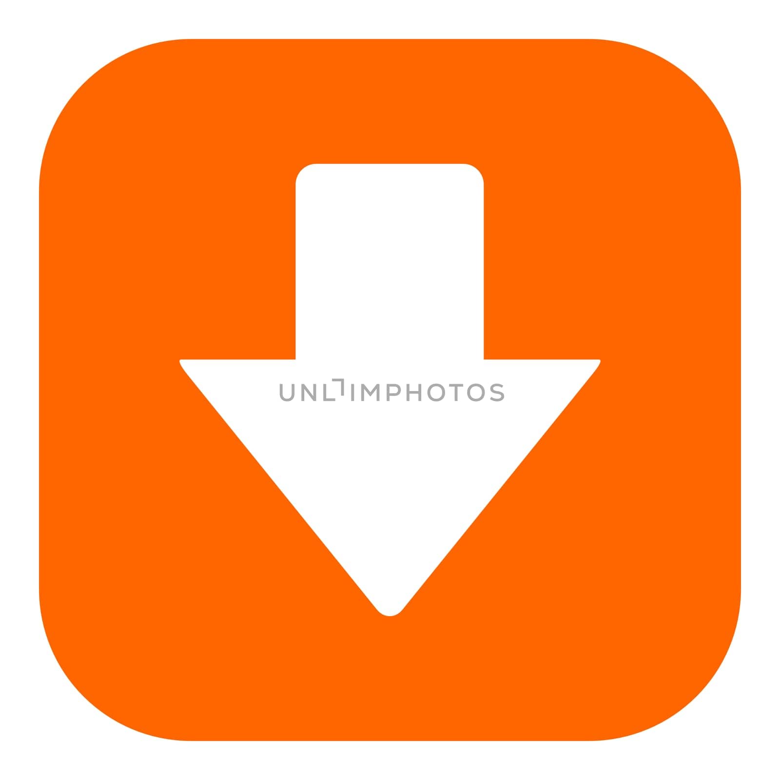 Down arrow and app icon