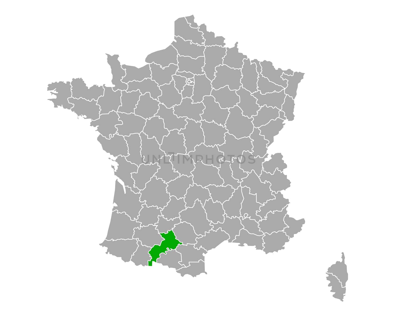 Map of Haute-Garonne in France