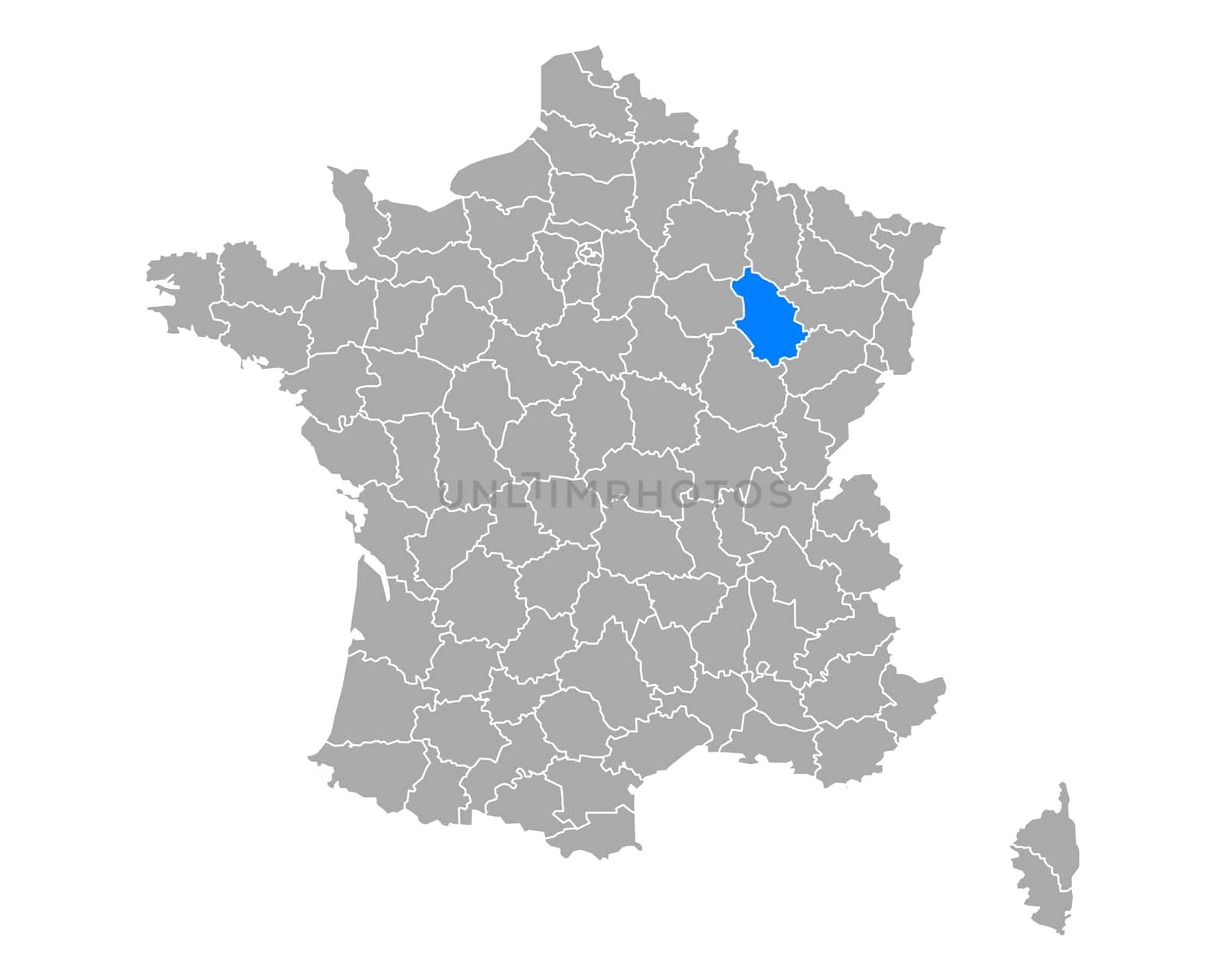 Map of Haute-Marne in France