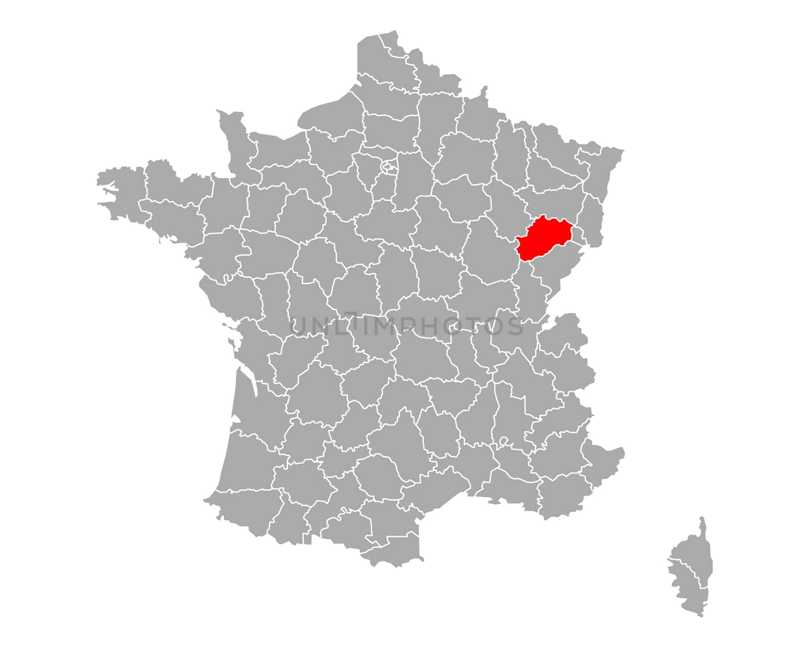 Map of Haute-Saone in France