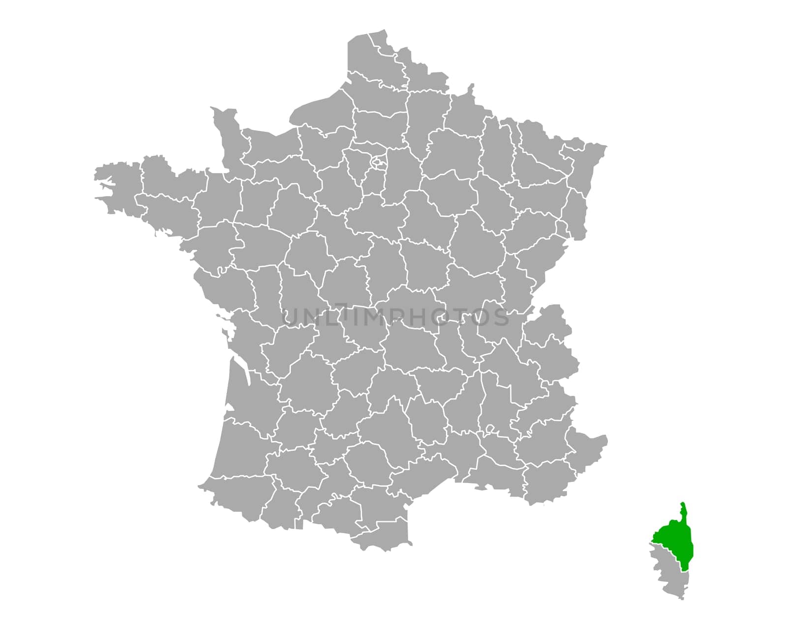 Map of Haute-Corse in France