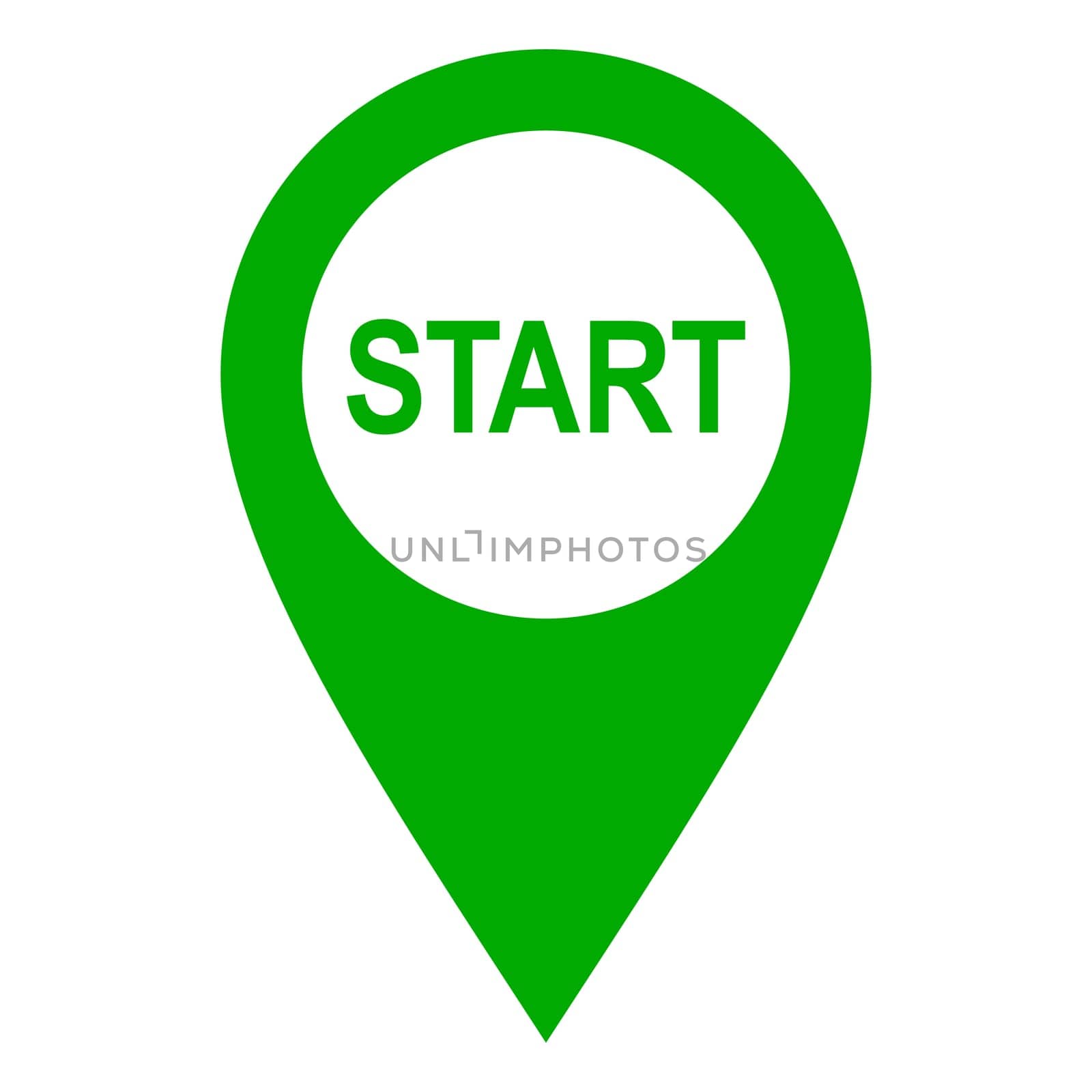 Start and location pin