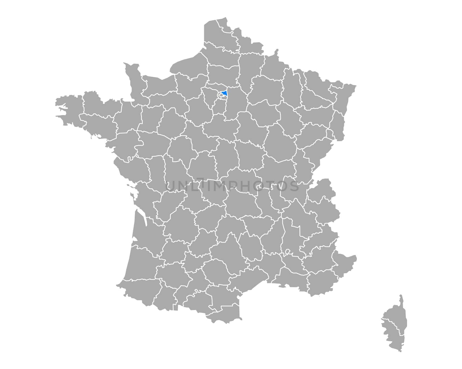 Map of Seine-Saint-Denis in France