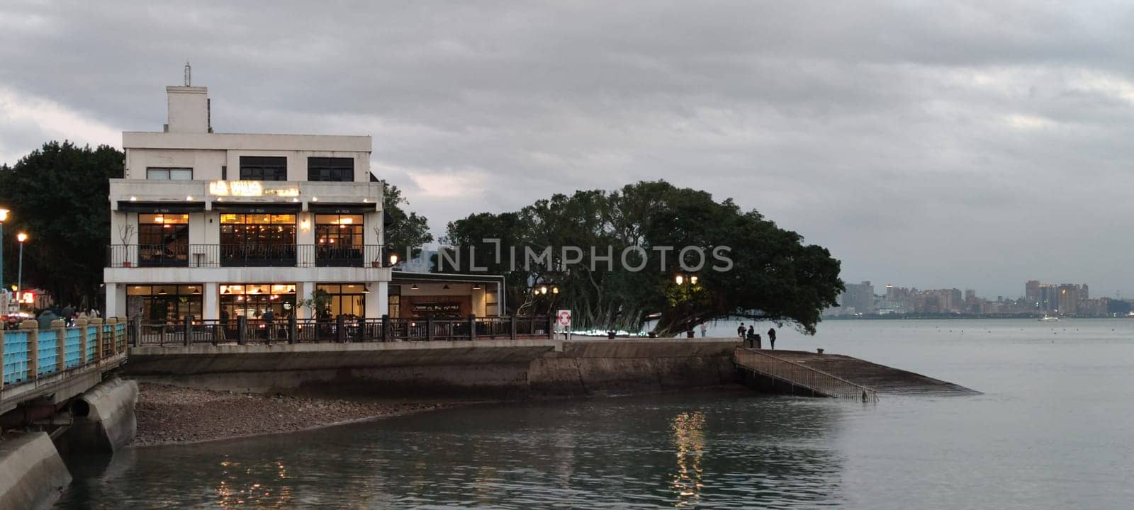 Tamsui, New Taipei City - Jan, 8 2022 : Snapshots of Tamsui Street, New Taipei City, Taiwan