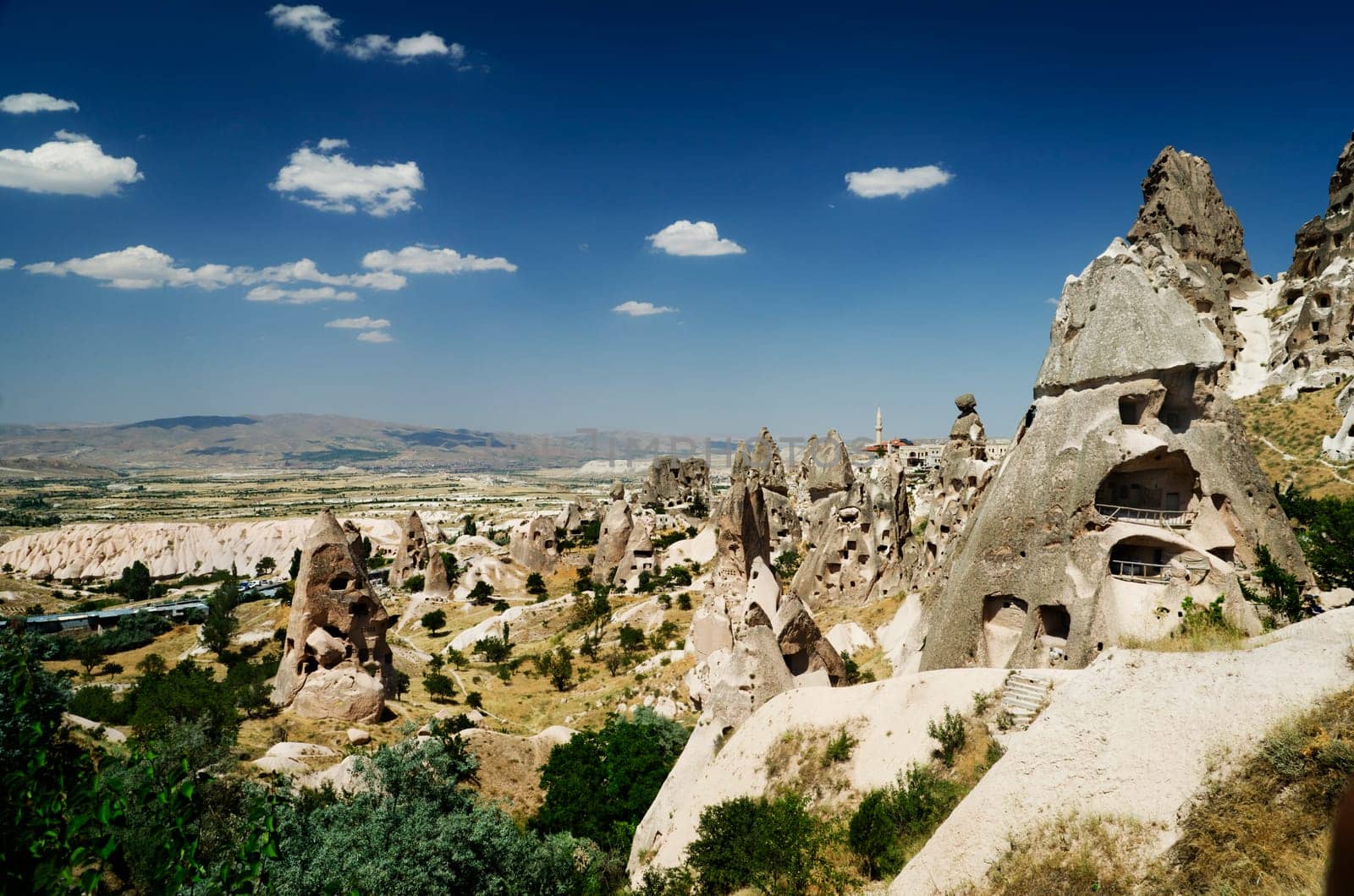 City of Uchisar in Cappadocia, Turkey