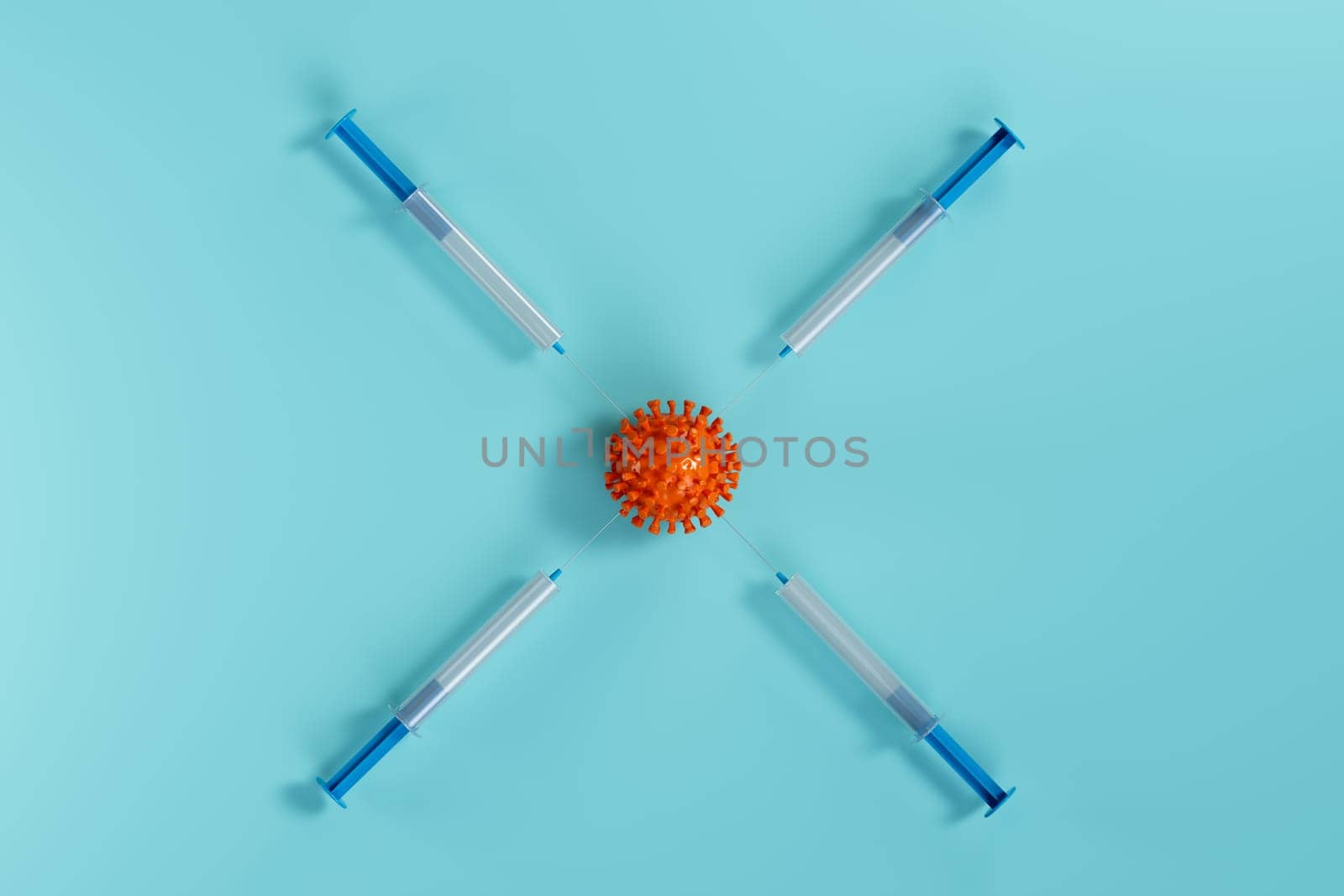 3D rendering of the fourth covid-19 booster vaccination. High quality 3d illustration