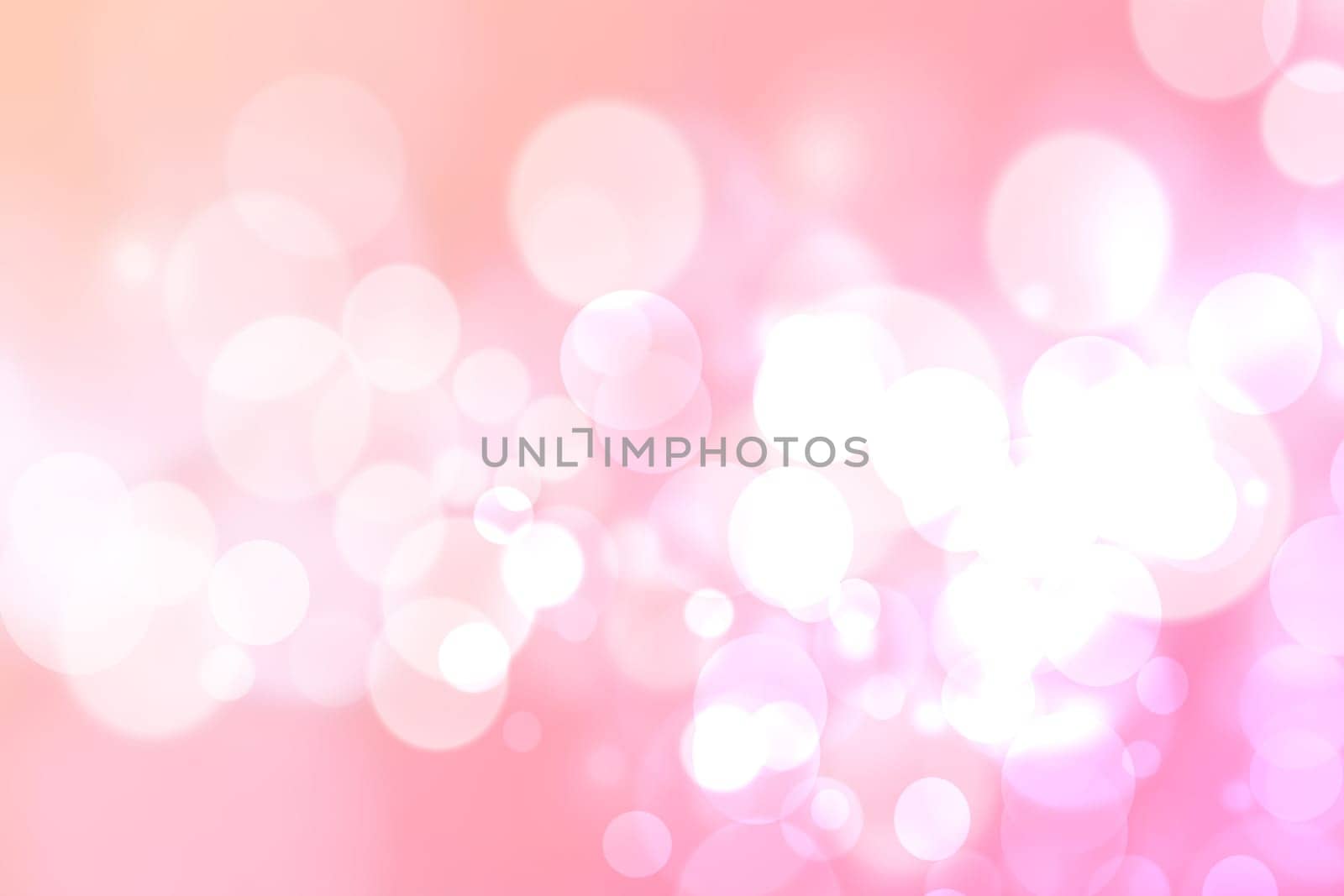 Abstract blurred fresh vivid spring summer light delicate pastel pink orange bokeh background texture with bright circular soft color lights. Beautiful backdrop illustration.