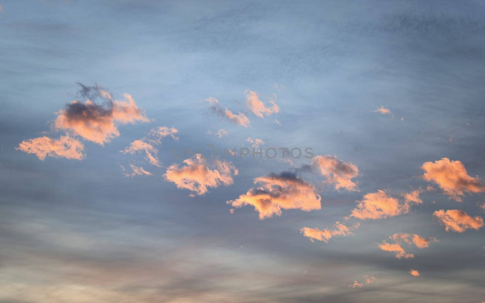 Red clouds sunset with the sky in background.