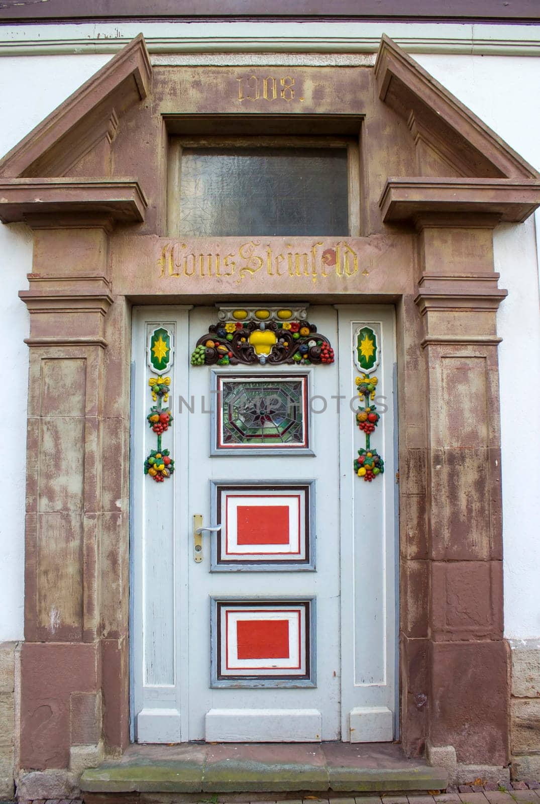 old door of house in Witzenhausen, Hessen, Germany