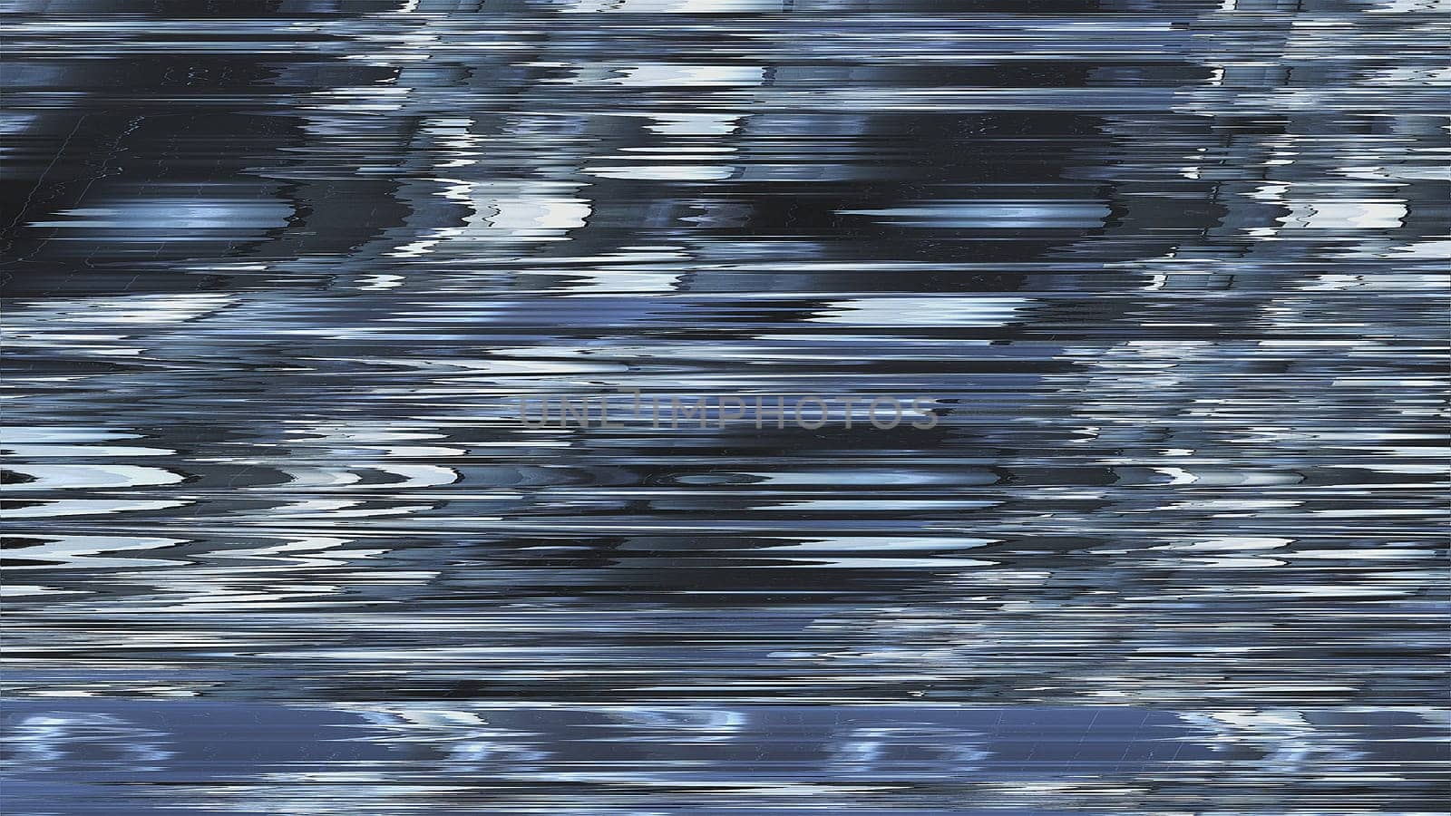 Digital dynamic 3d render lines with wave distortion and streaks. Deformation of web signal with broken optical visual. Chaotic video signal disruption and interference.