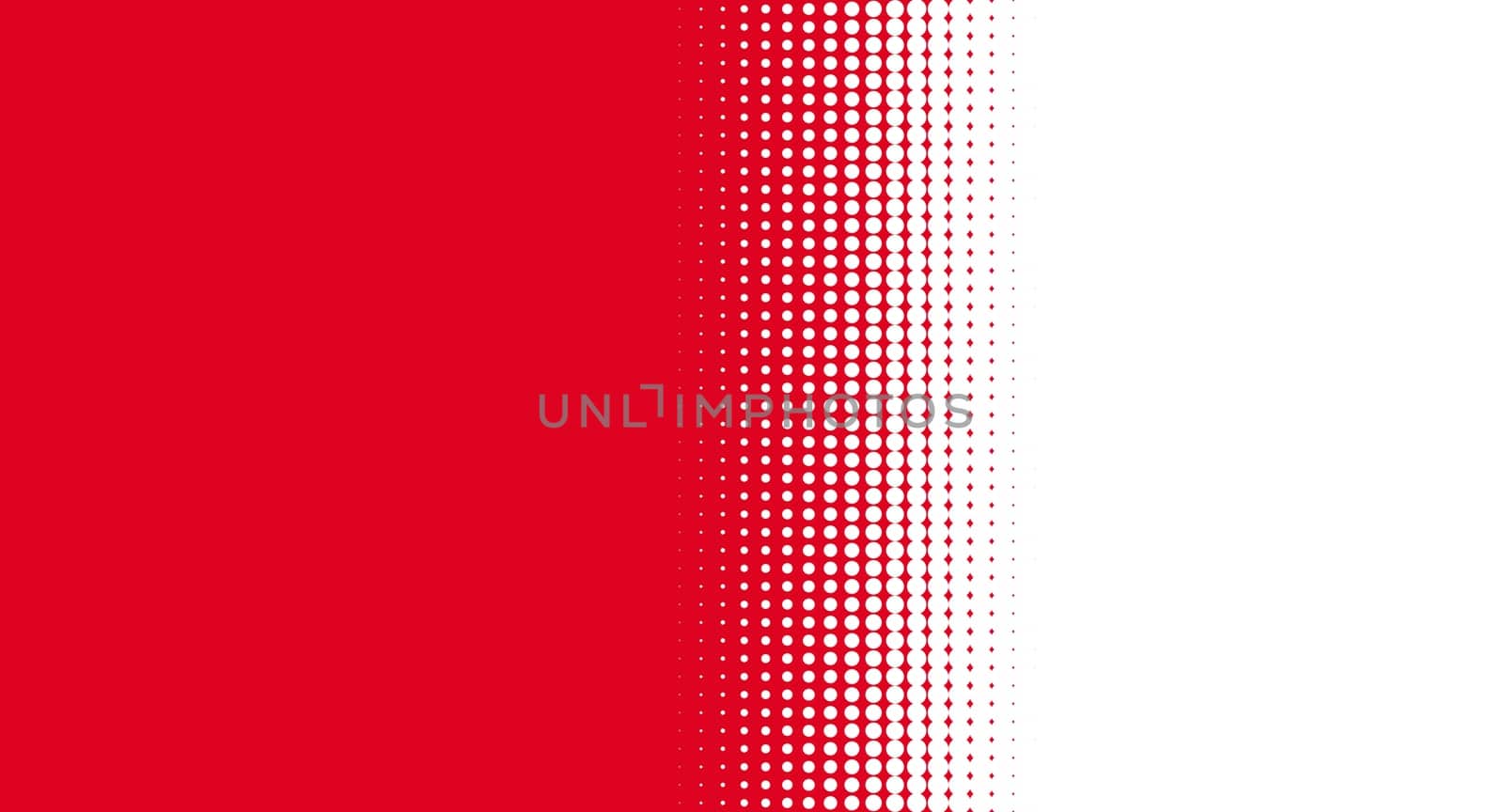 Red background with color transition to white - Gradient dots texture