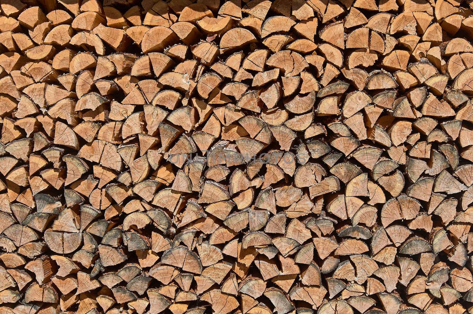 background of stacked firewood, woodpile. High quality photo