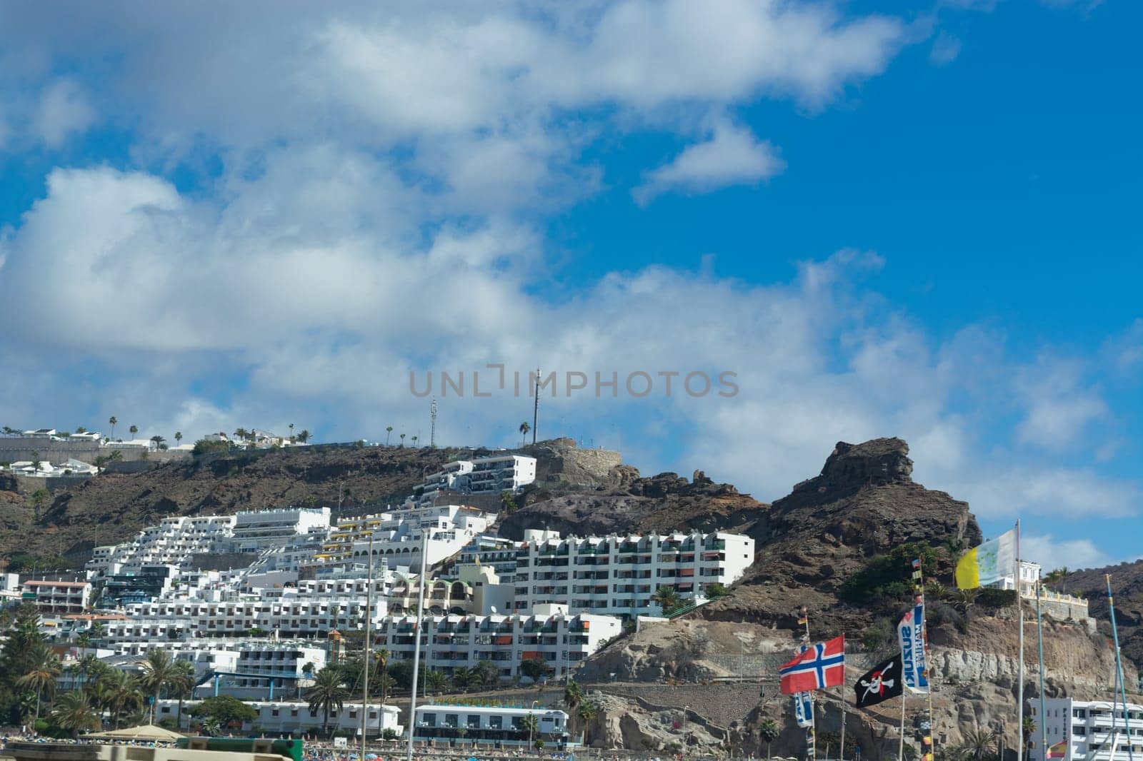 Cran Canaria, Puerto Rico, Spain - November 16, 2019:.Chrysler Crossfire Coupe in a parking lot above the marina in Puerto Rico on Gran Canaria.