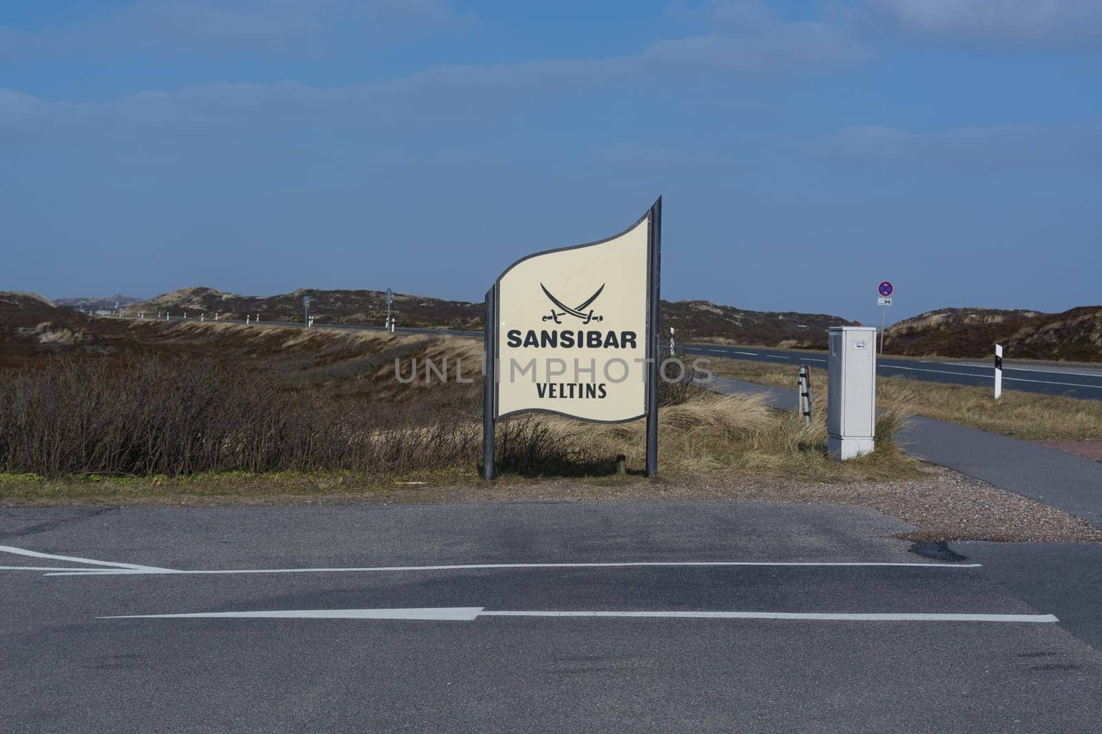 Sylt, Germany -March 13, 2020: .At the Beach bar Sansibar, Kampen, Sylt, North Frisia, Schleswig-Holstein, Germany, Europe