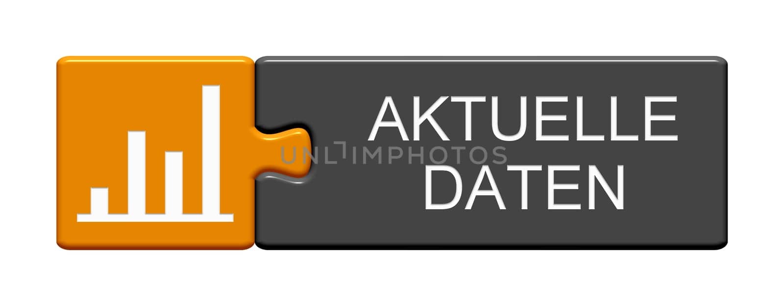 Puzzle Button orange grey showing Live Data in german language