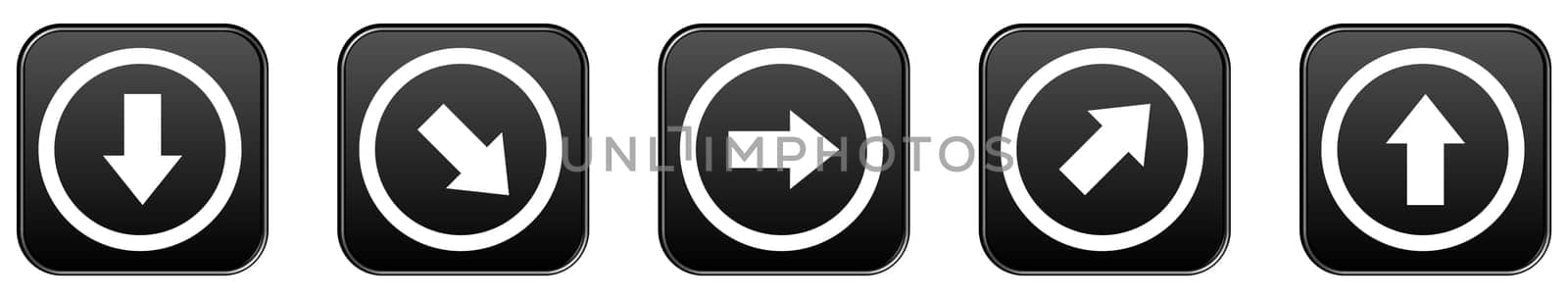 5 arrow buttons to different directions