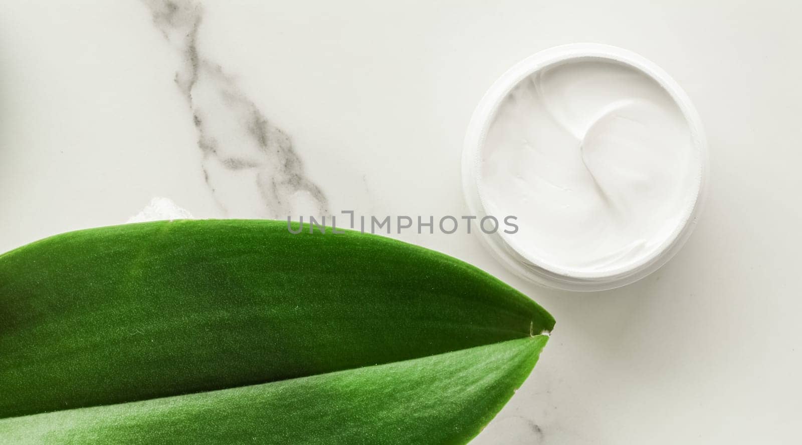 Skin cream and beauty flower