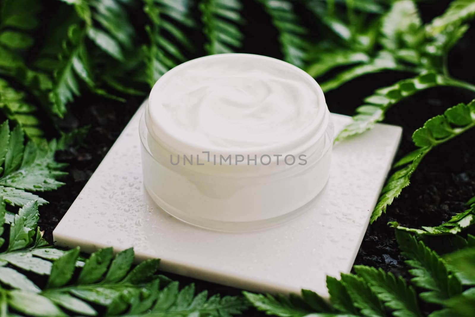 Skin cream and beauty flower