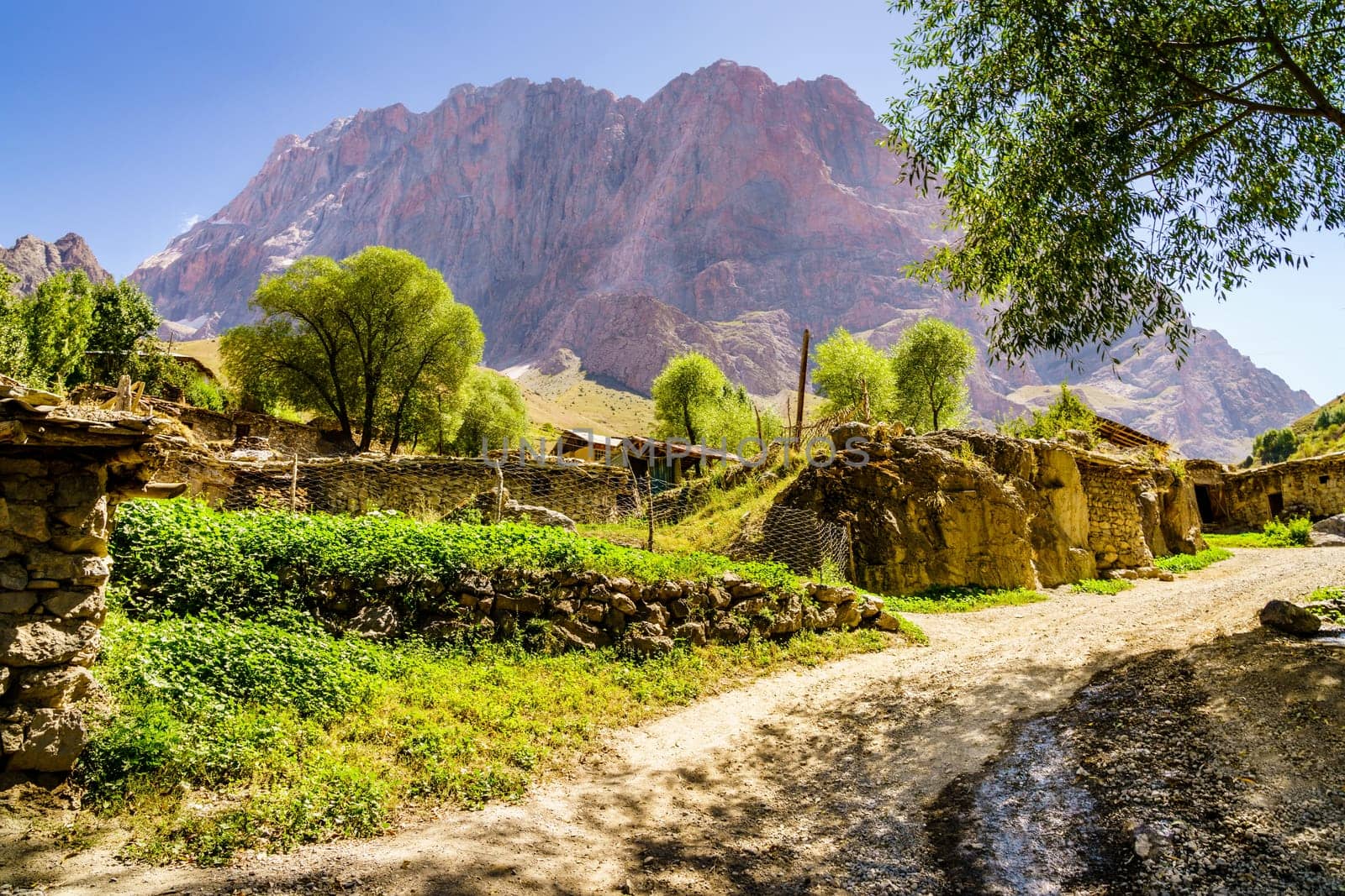 Margib village in Yaghnob Valley in Tajikistan