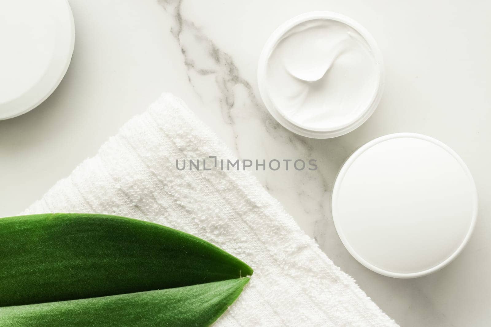 Skin cream and beauty flower